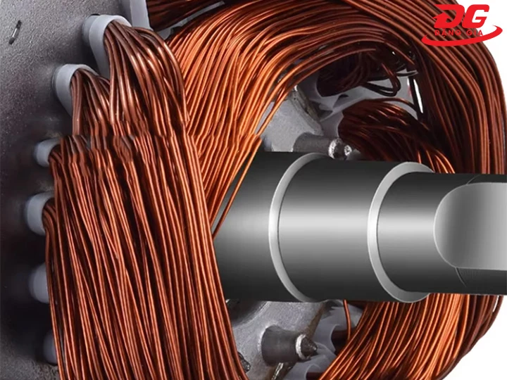 dây lõi đồng bên trong motor