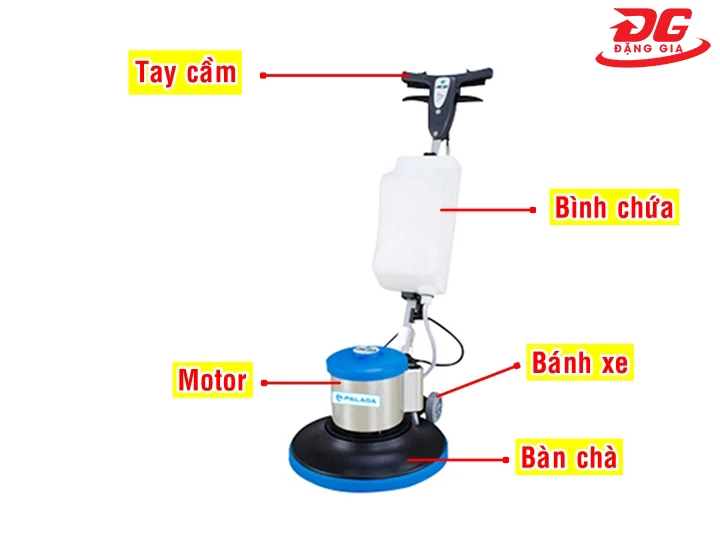 Khám phá cấu tạo máy chà sàn Palada HC 175