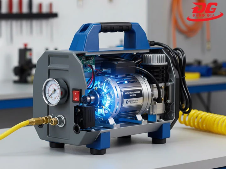 Máy nén khí Liutech được trang bị động cơ hiệu suất cao