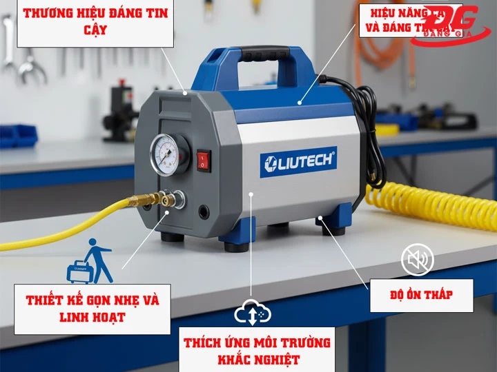 Đặc điểm nổi bật Máy nén khí mini Liutech