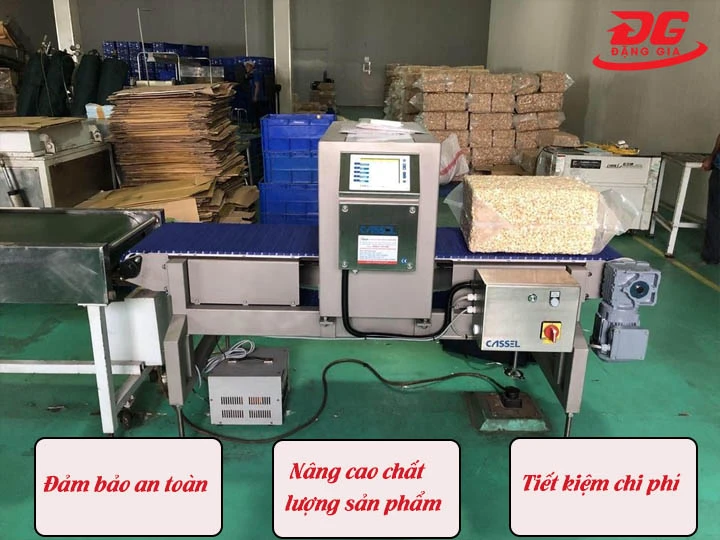 vai trò máy dò kim loại hạt điều