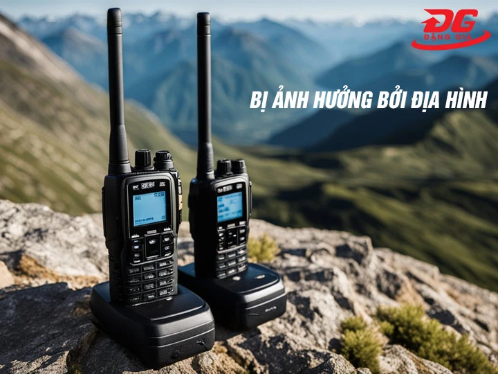 bộ đàm VHF ảnh hưởng bởi địa hình