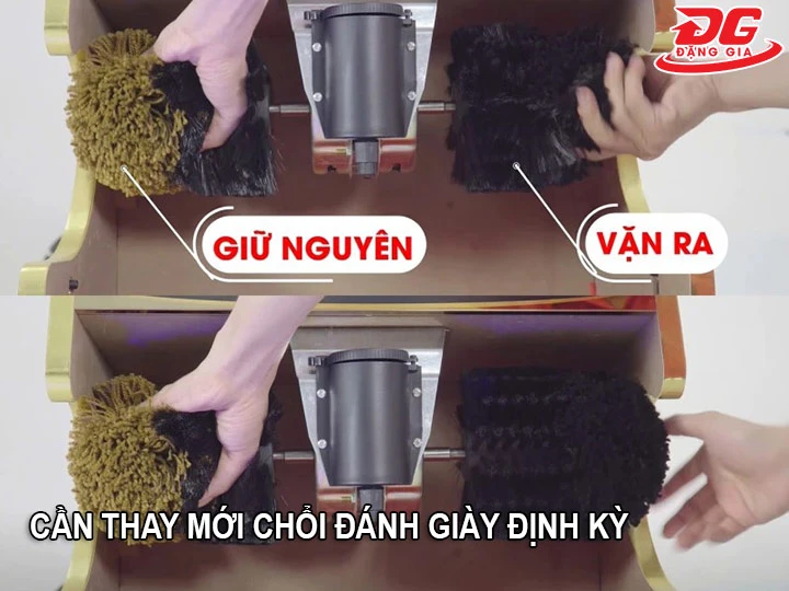 thay chổi đánh giày định kỳ