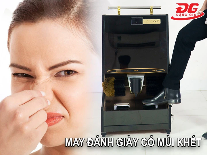 máy đánh giày có mùi khét