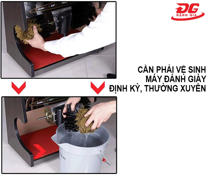 cần vệ sinh máy đánh giày thường xuyên