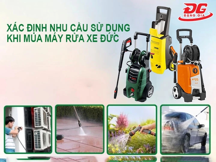 xác định nhu cầu khi mua máy rửa xe Đức