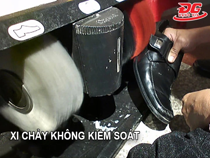 Xi đánh giày chảy không kiểm soát