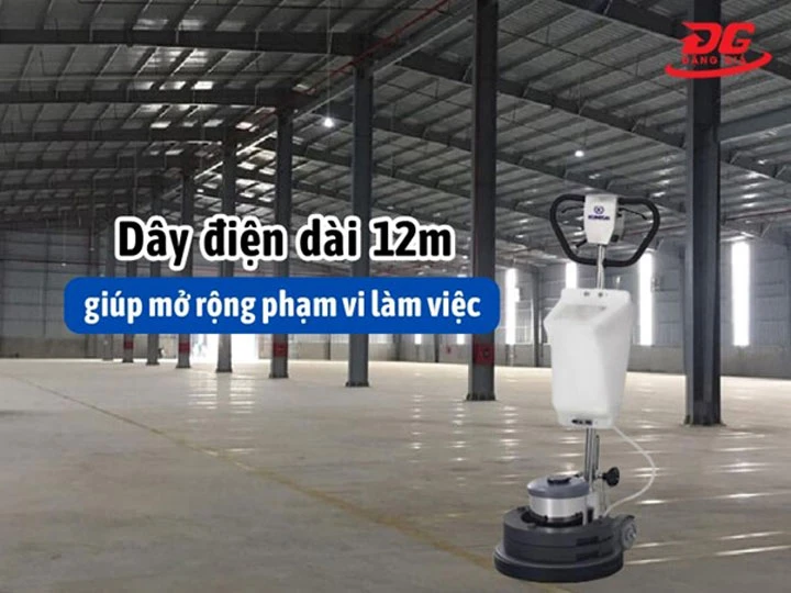 Máy chà sàn tạ Kumisai KMS 809 có dây điện dài 12m