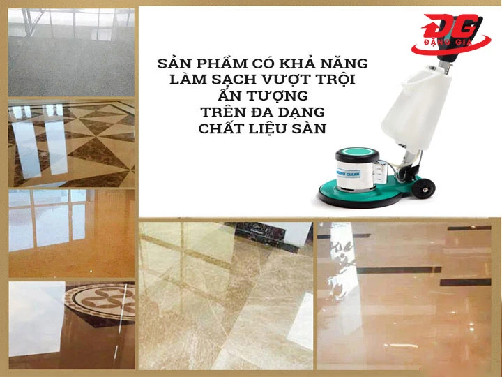 Làm sạch sàn cứng, đánh bật vết bẩn cứng đầu