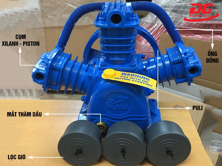 Cấu tạo đầu nén khí Puma Đài Loan PK3120