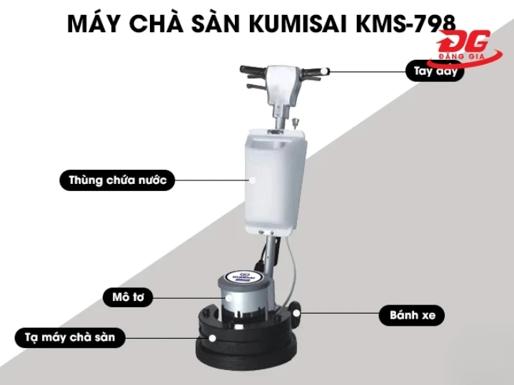 cấu tạo máy chà sàn tạ Kumisai KMS-798