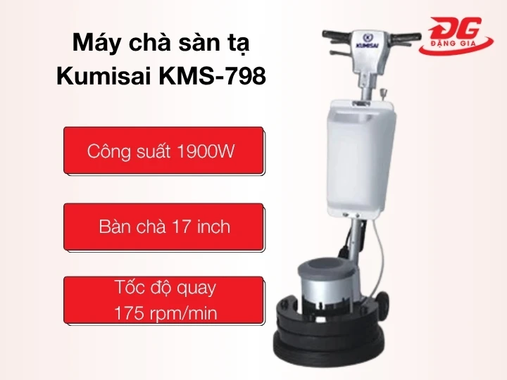 máy chà sàn tạ Kumisai KMS-798 hiệu suất làm sạch cao