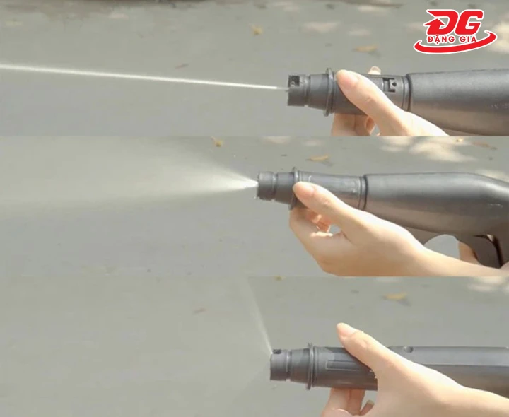 chỉnh áp suất máy rửa xe bằng súng