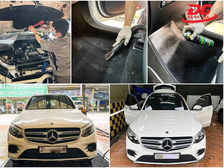 Rửa xe + dọn nội thất & khoang máy