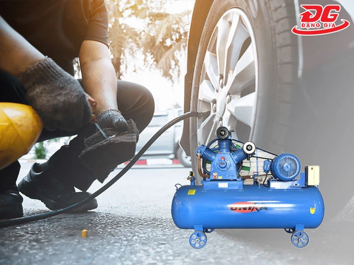 ứng dụng máy nén khí Unika sửa xe oto