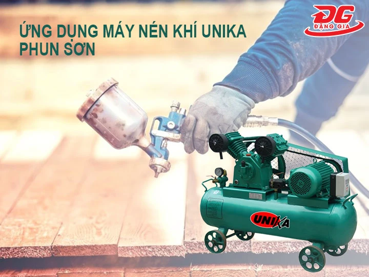 ứng dụng máy nén khí Unika phun sơn