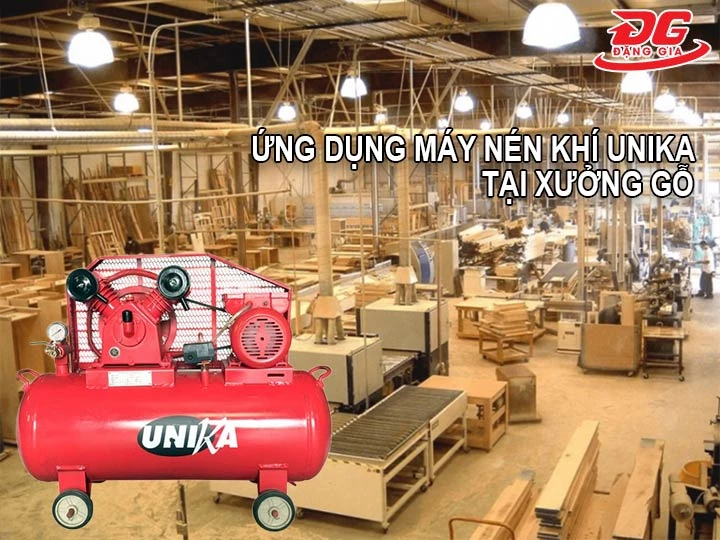 ứng dụng máy nén khí Unika tại xưởng gỗ