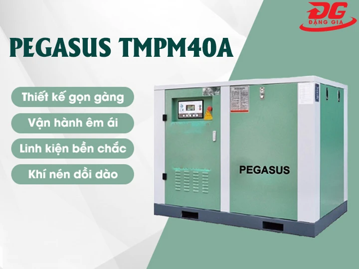 ưu điểm máy nén khí trục vít Pegasus TMPM40A