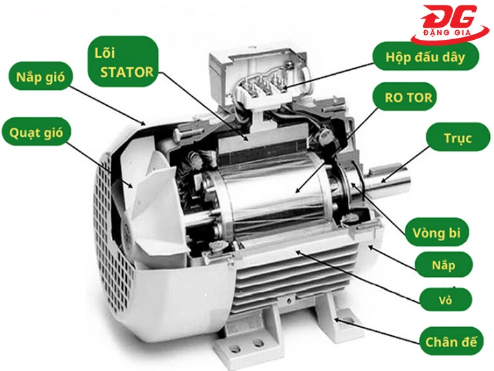 cấu tạo motor cho máy rửa xe 3kW