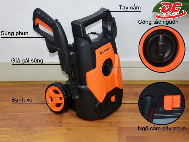 cấu tạo của Máy rửa xe Lutian 1400W LT303B