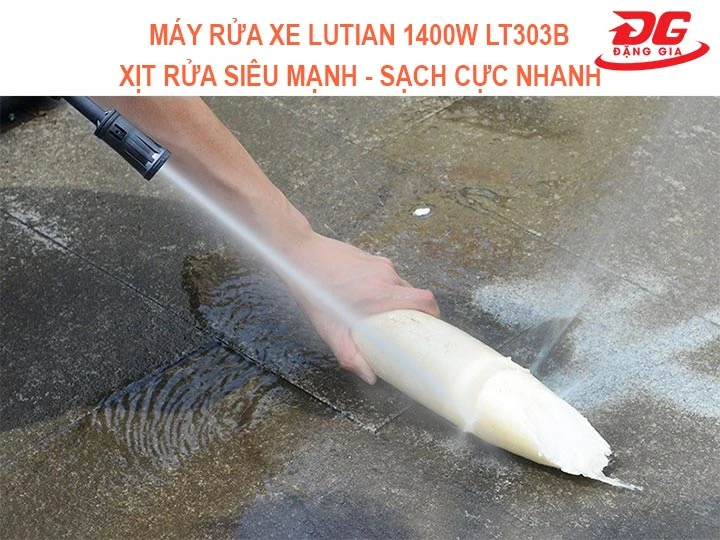 Máy rửa xe Lutian 1400W LT303B xịt rửa siêu nhanh