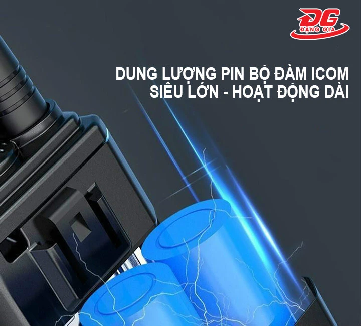 dung lượng pin bộ đàm Icom lớn