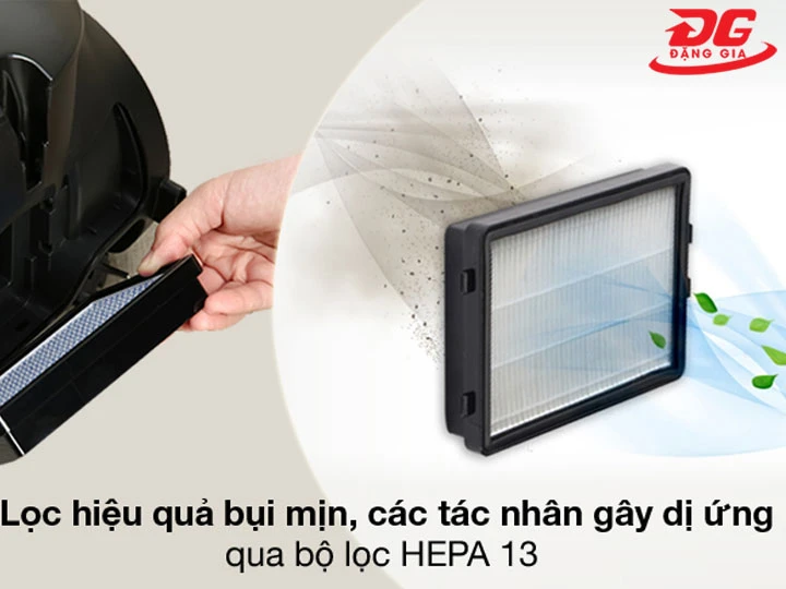 máy hút bụi Samsung có Bộ lọc HEPA an toàn