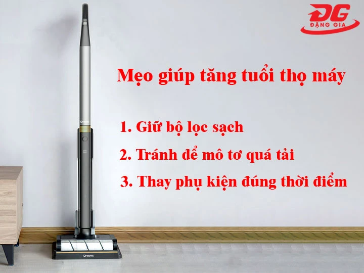 cách tăng độ bền cho Máy hút bụi Qrachic
