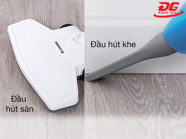 Máy hút bụi Perfect có nhiều đầu hút đa dạng
