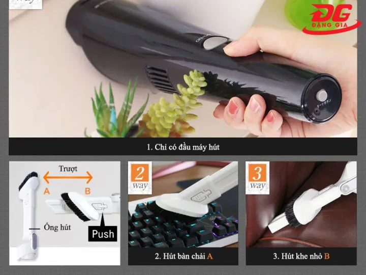 Máy hút bụi Qrachic có nhiều chế độ hút