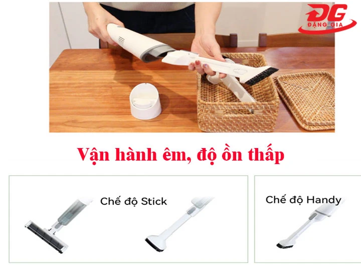 Máy hút bụi Qrachic được thiết kế cách âm