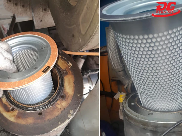 thay lọc tách dầu máy nén khí
