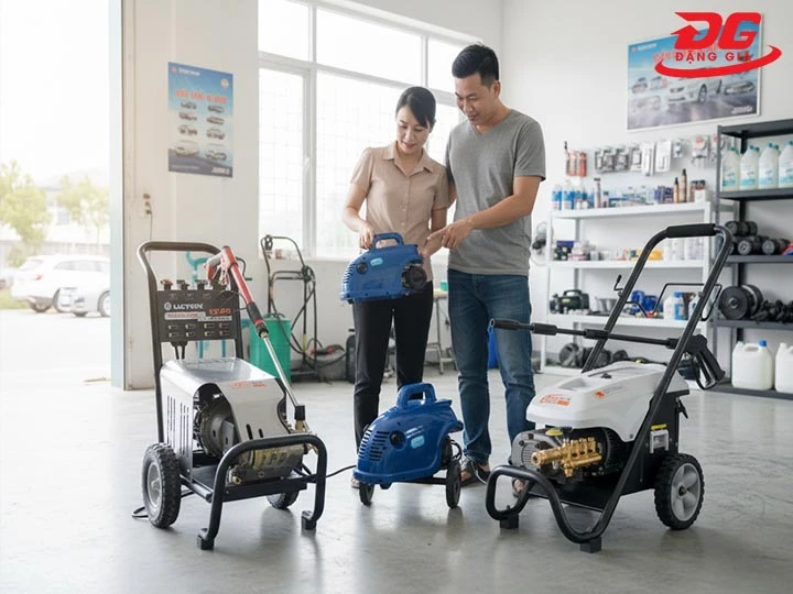 chọn máy rửa xe Lucky