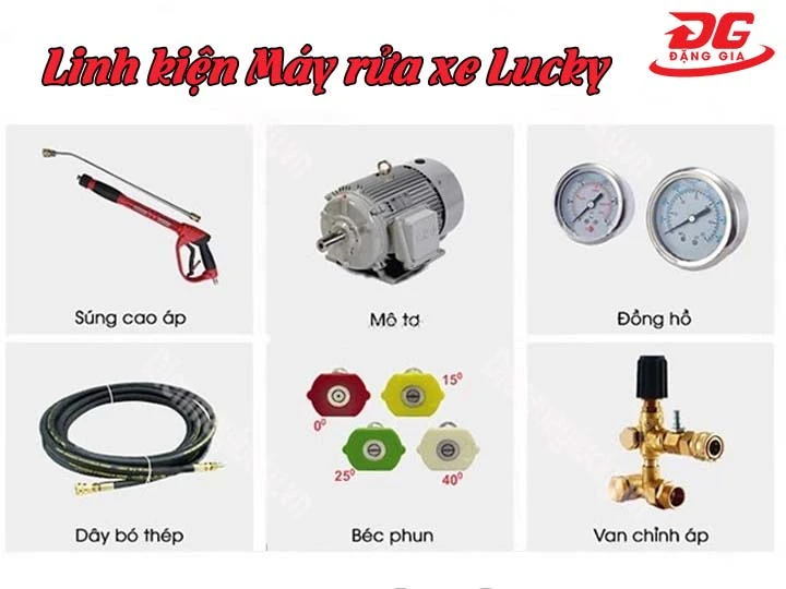 máy rửa xe Lucky linh kiện dễ thay thế