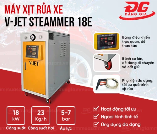 Máy rửa xe nhập khẩu V-JET STEAMMER 18E 2