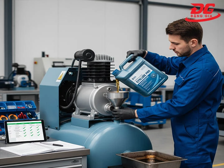 phòng tránh keo dầu trong máy nén khí