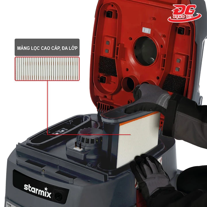 hệ thống lọc hiện đại của máy hút bụi Starmix