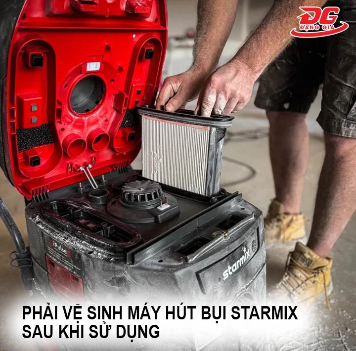 vệ sinh Máy hút bụi Starmix sau khi sử dụng