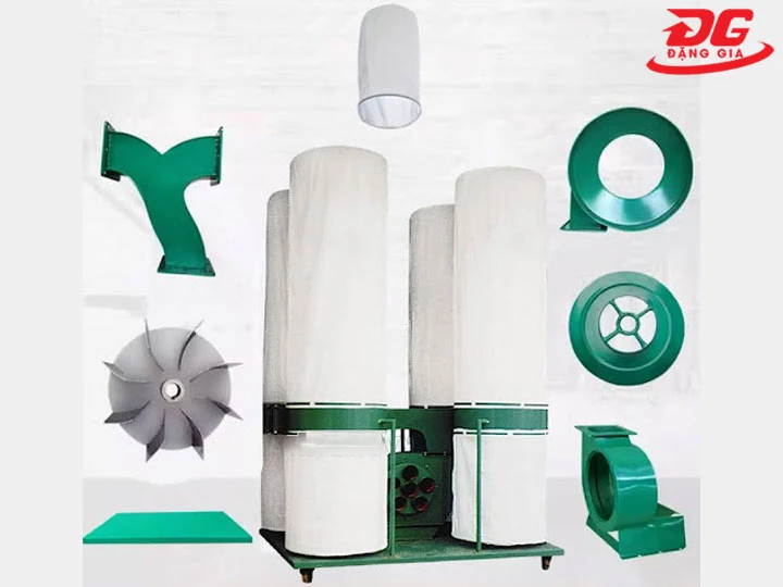 cấu tạo máy hút bụi 4 túi vải