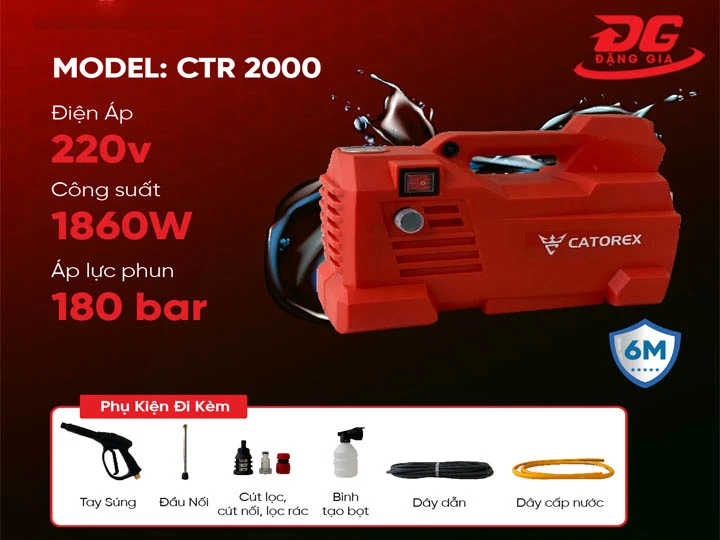 Máy bơm rửa xe Catorex CTR 2000