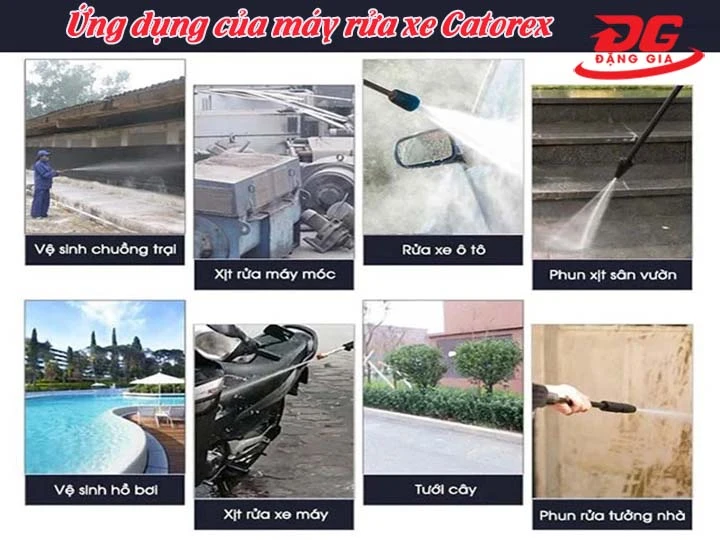 ứng dụng máy rửa xe Catorex