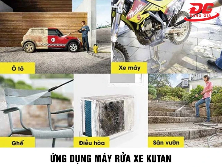 Ứng dụng máy rửa xe Kutan