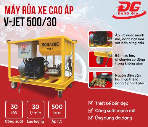 Máy xịt rửa xe ô tô cao áp V-JET 500/30 2