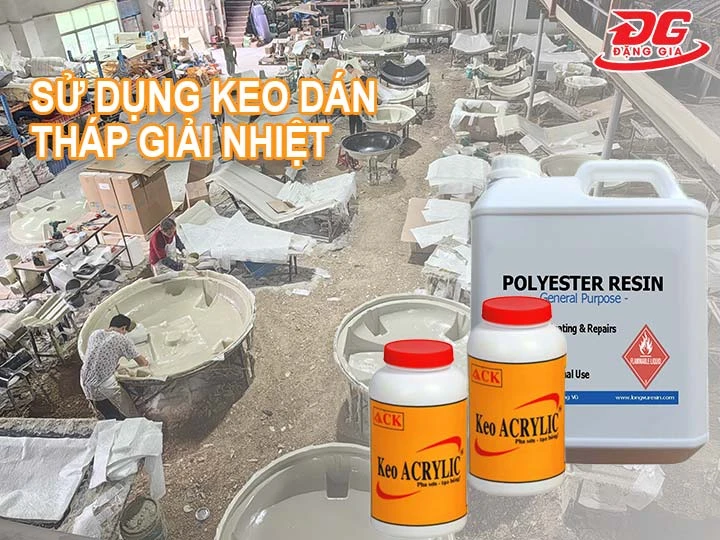 sử dụng keo dán tháp giải nhiệt