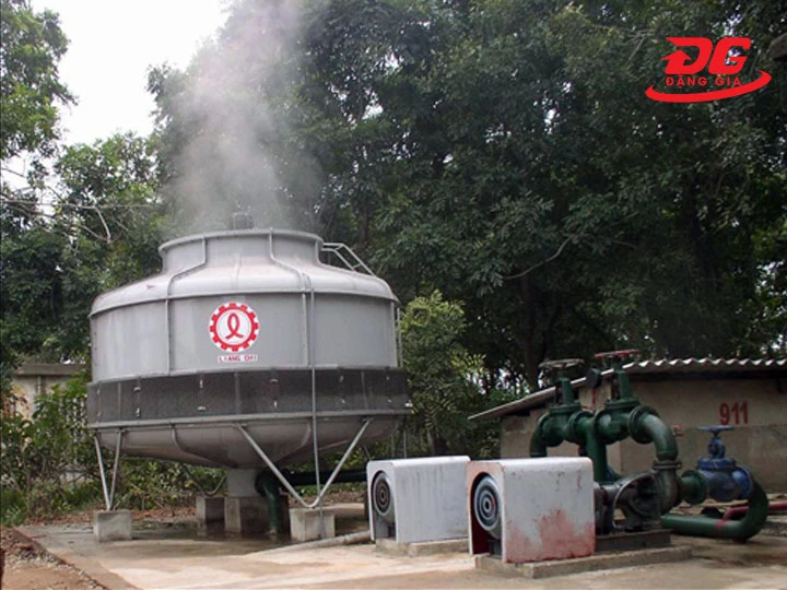 Tháp giải nhiệt tròn nóng bất thường, hiệu suất giảm