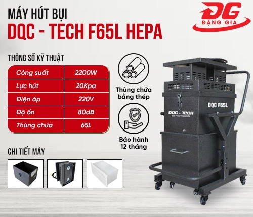 Máy hút bụi công nghiệp DQC - Tech F65L HEPA 2