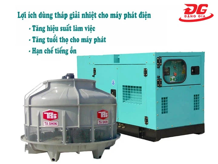 tháp giải nhiệt cho máy phát điện tuổi thọ cao