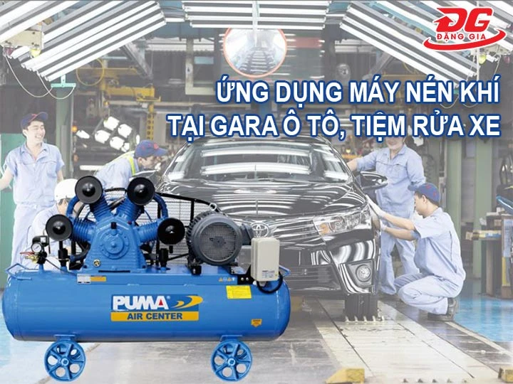 ứng dụng của máy nén khí Quy Nhơn tại tiệm sửa oto