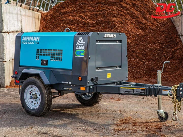 máy nén khí diesel kéo mooc