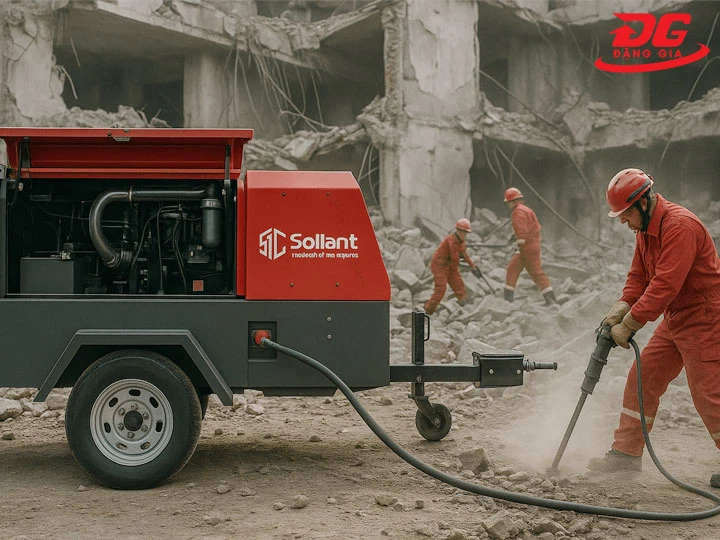 máy nén khí diesel mạnh mẽ